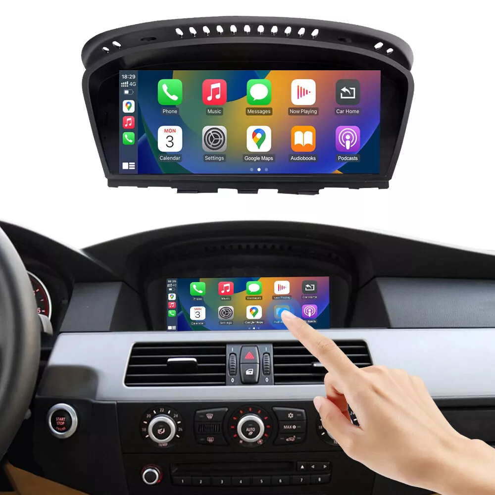 BMW-E60-E61-E90-E91-CCC-Linux-CarPlay-Android-auto.webp BMW E60, E61, E90, E91 8,8" Apple carplay Android auto CCC Linux skjerm. - Bilde 1