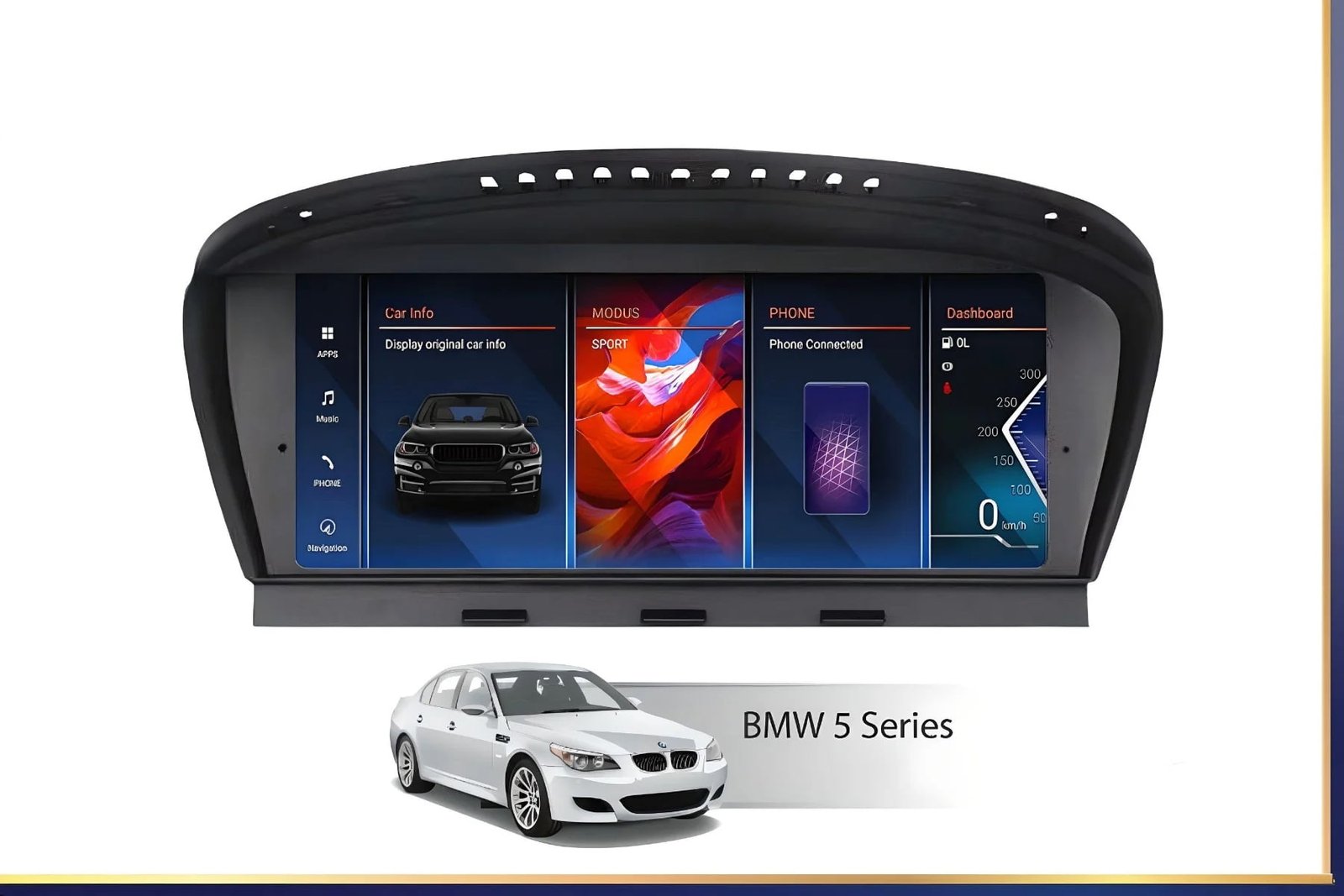 BMW-X5-E70-BMW-X6-E71-E72-android-car-navigation-BMW-Bil-navigation-Apple-CarPlay.jpg BMW E60 E61 E63 E64 BMW E90 E91 E92 Android bilstereo multimedia bilnavigasjon skjerm - Bilde 1