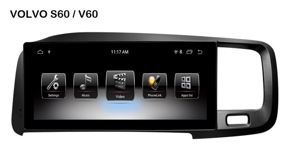 volvo-s60-v60-Android-bilstereo-navigation-bilradio-multimedia-android-1.jpg VOLVO S60 / V60 (2011-2020) Android Bilstereo multimedia bil navigation - Bilde 1